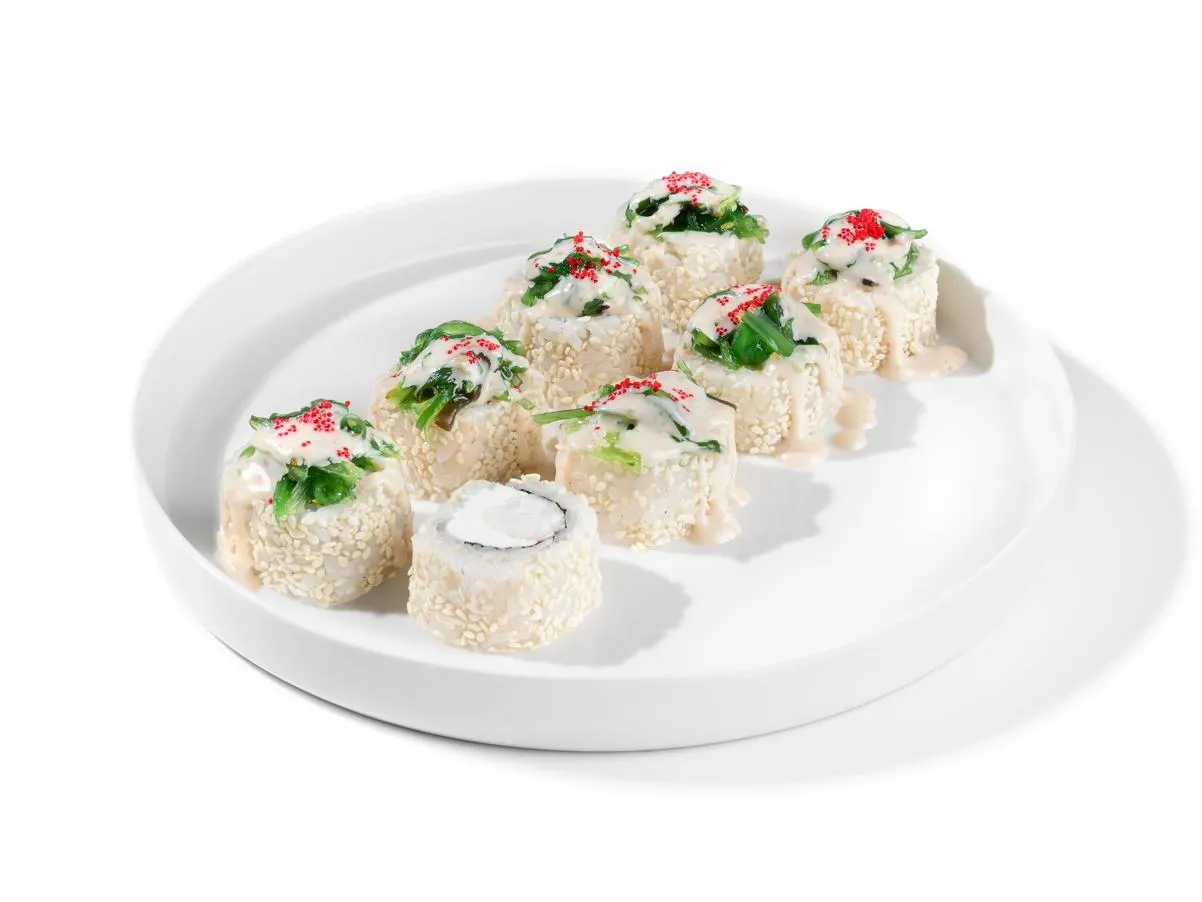 Ролл с чукой и креветкой