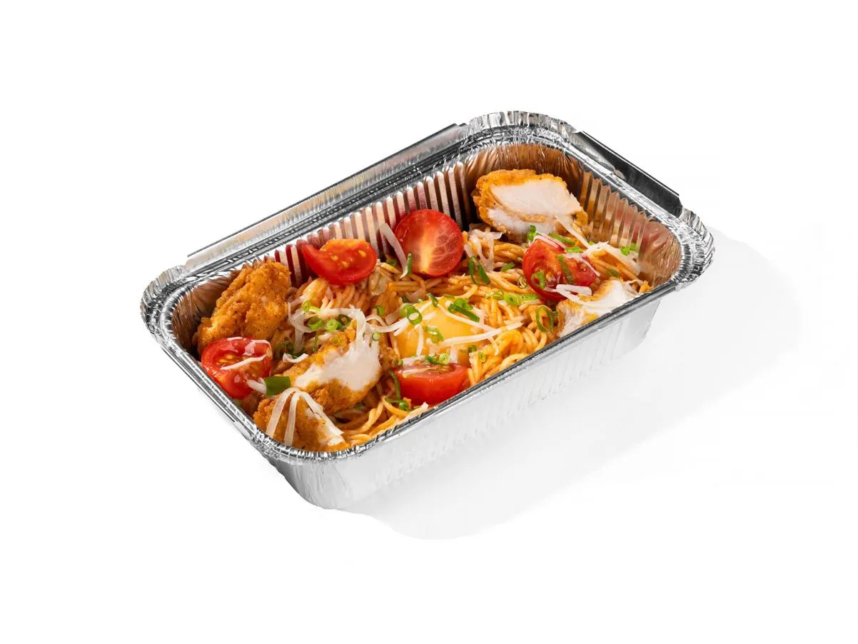Яичная лапша с хрустящей курочкой